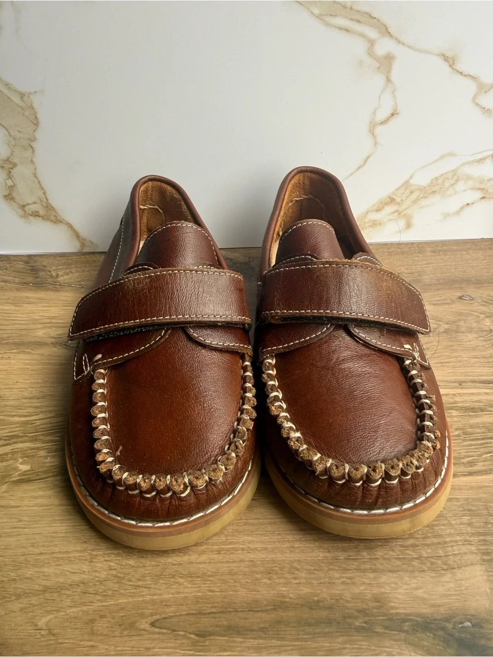 Elephantito Little Boys leather penny loafers